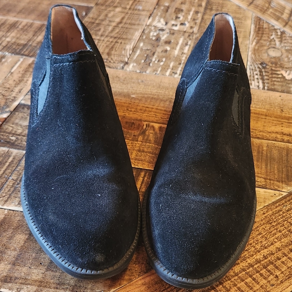 Franco Sarto Black Suede Booties Size 6.5 - Picture 4 of 11